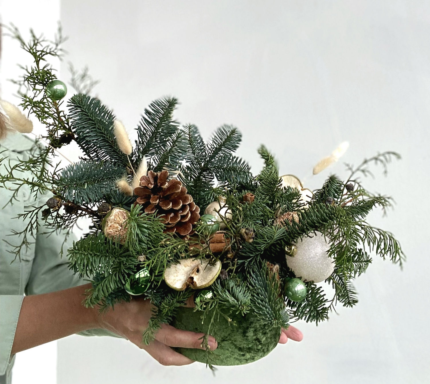Christmas arrangement in a box
