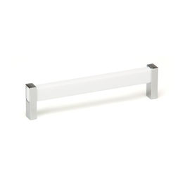 Tress White Glass and Chrome Pulls