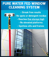 pure water fed pole cleaning system