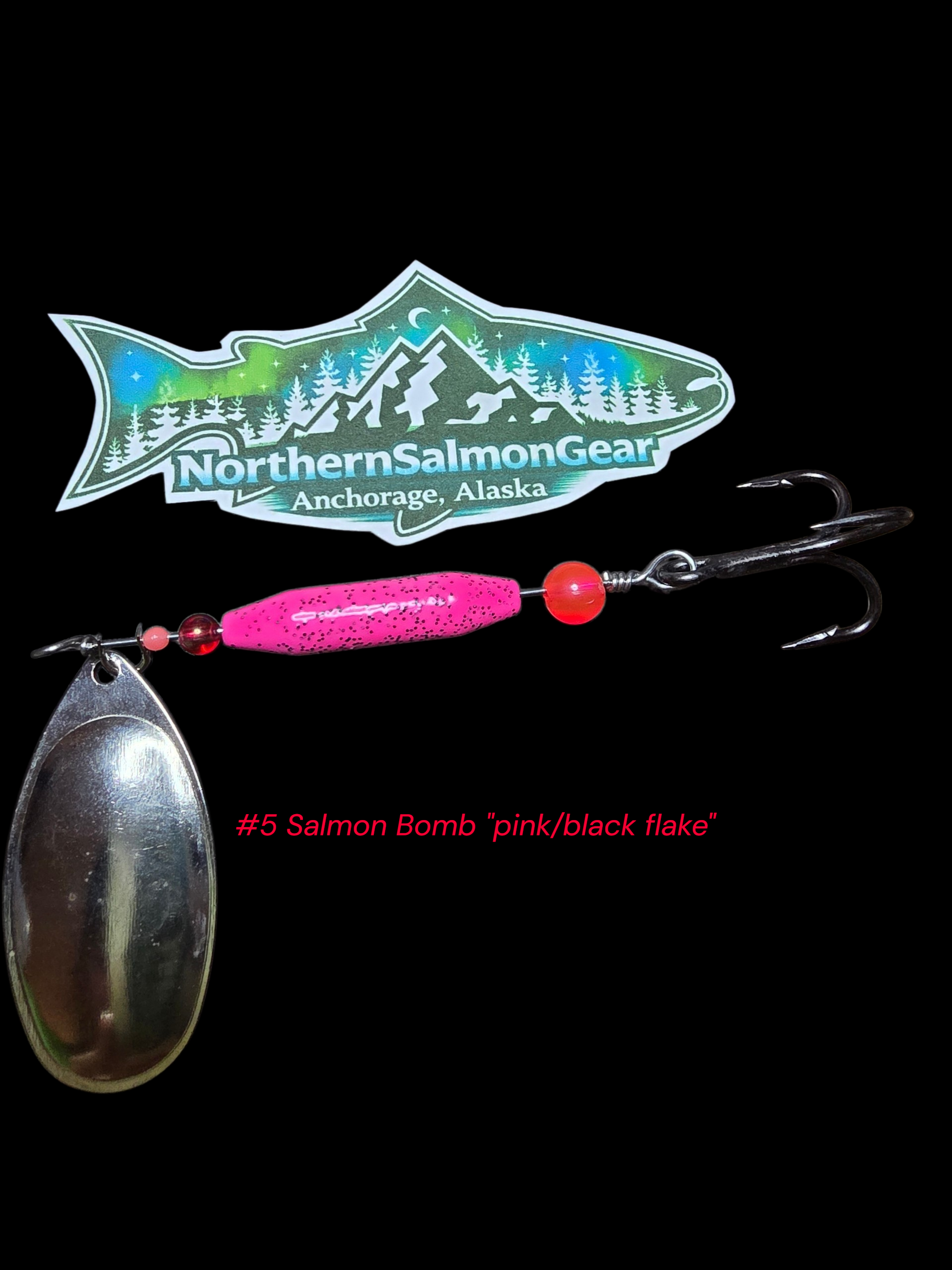 #5 Salmon Bomb "Pink/Black Flake"