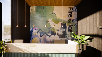 Fire and Ice Boutique Hotel Reception design