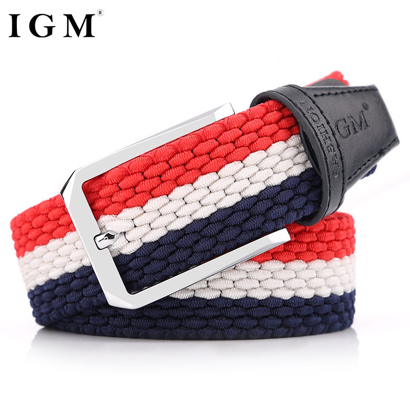 Thumbnail: 35mm Stretch Belt Braided Elastic Woven Belt Mens Belts for Jeans