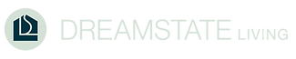 Dreamstate Living logo in Ocean Blue, boutique real estate agency in Los Angeles