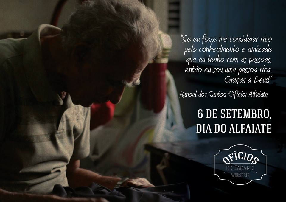 Homenagem feita pelo Núcleo de Audiovisual de Jacareí ao Se Santos, nosso eterno alfaiate. Foto de Gláucia Veloso. Arte de Dannyel Leite
