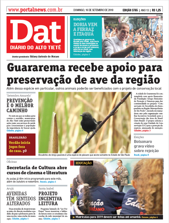 Guararema recebe apoio para preservação de ave da região