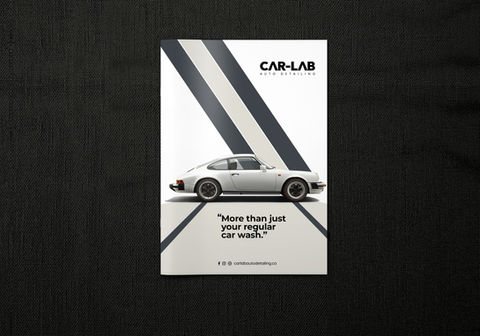 Car-Lab Auto Detailing logo, signage, merchandise, and digital branding – bold, modern identity for a women-led auto business in Johor, Malaysia.