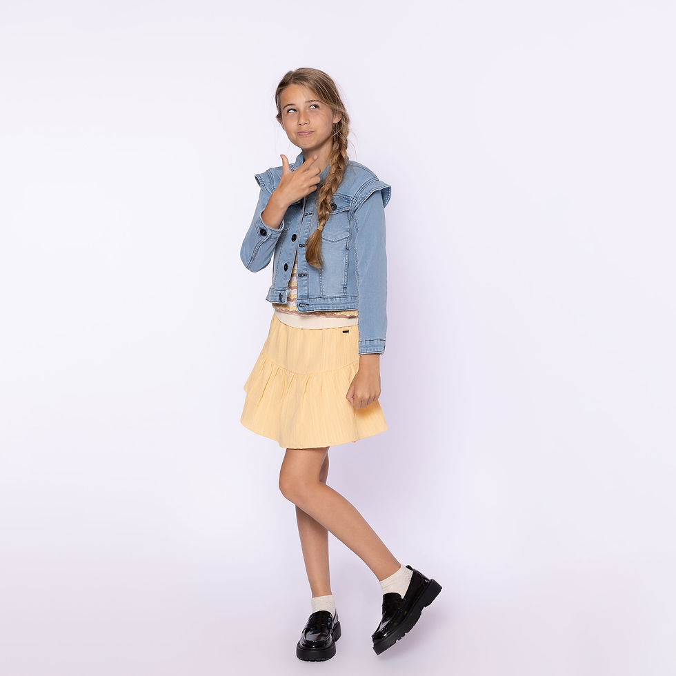 Thumbnail: P54055 No Way Monday Girls Ochre Dress