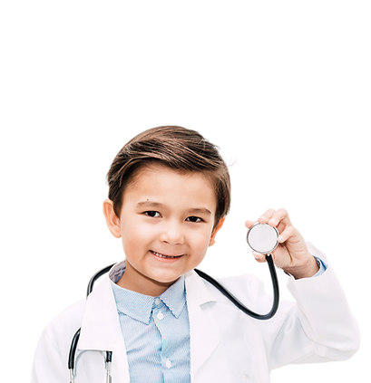 Child dressed as doctor