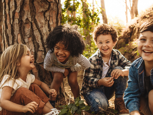 Happy children in nature