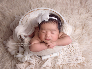 ewborn photographer West Midlands baby girl pink setup