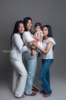Soft fine art portrait of mother and baby taken in Wolverhampton studio