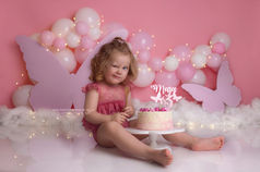 Elegant first birthday portraits captured by Kidi Photography