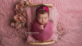 newborn photography Birmingham baby girl wrapped pose