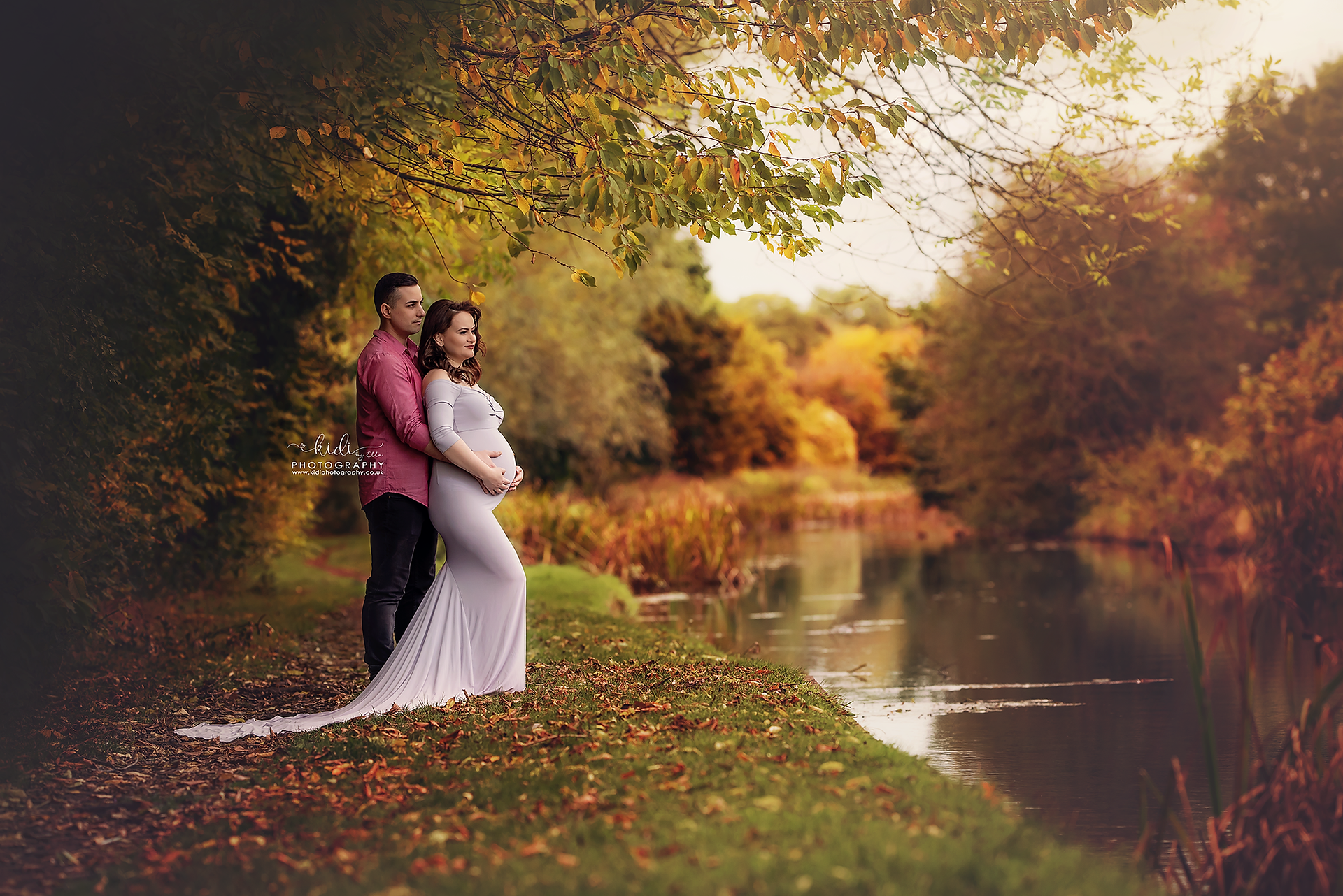 Natural maternity photography Wolverhampton with soft tones and delicate movement