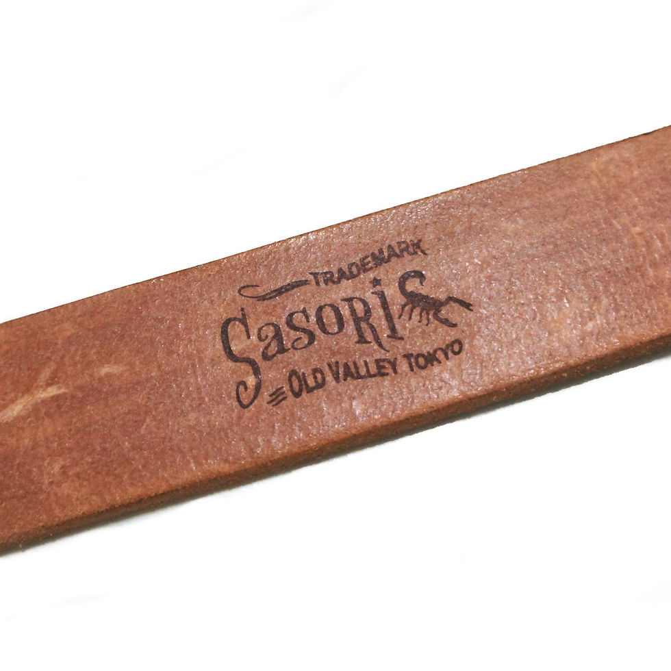 Thumbnail: SasoRi Old Valley Tokyo Leather Belt [ Brown ]