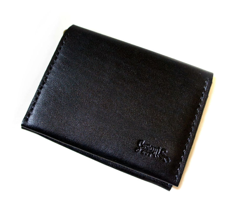 Thumbnail: SasoRi Old Valley Tokyo Leather Card Case Wallet [ Black ]