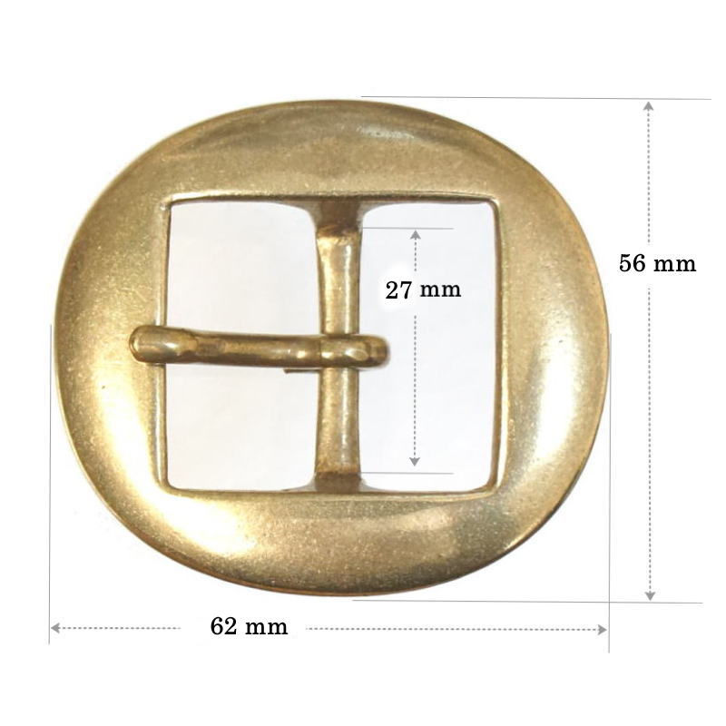 Thumbnail: 27mm Flat Oval Buckle [ Brass ]