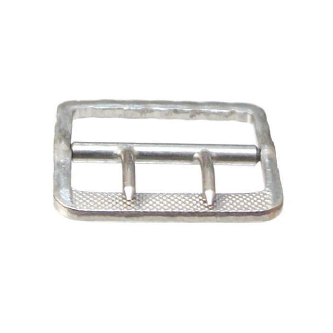 Thumbnail: 25mm Rectangle W Tongue Buckle [ Brass - Matte Silver ] Smoky Sumi's Store