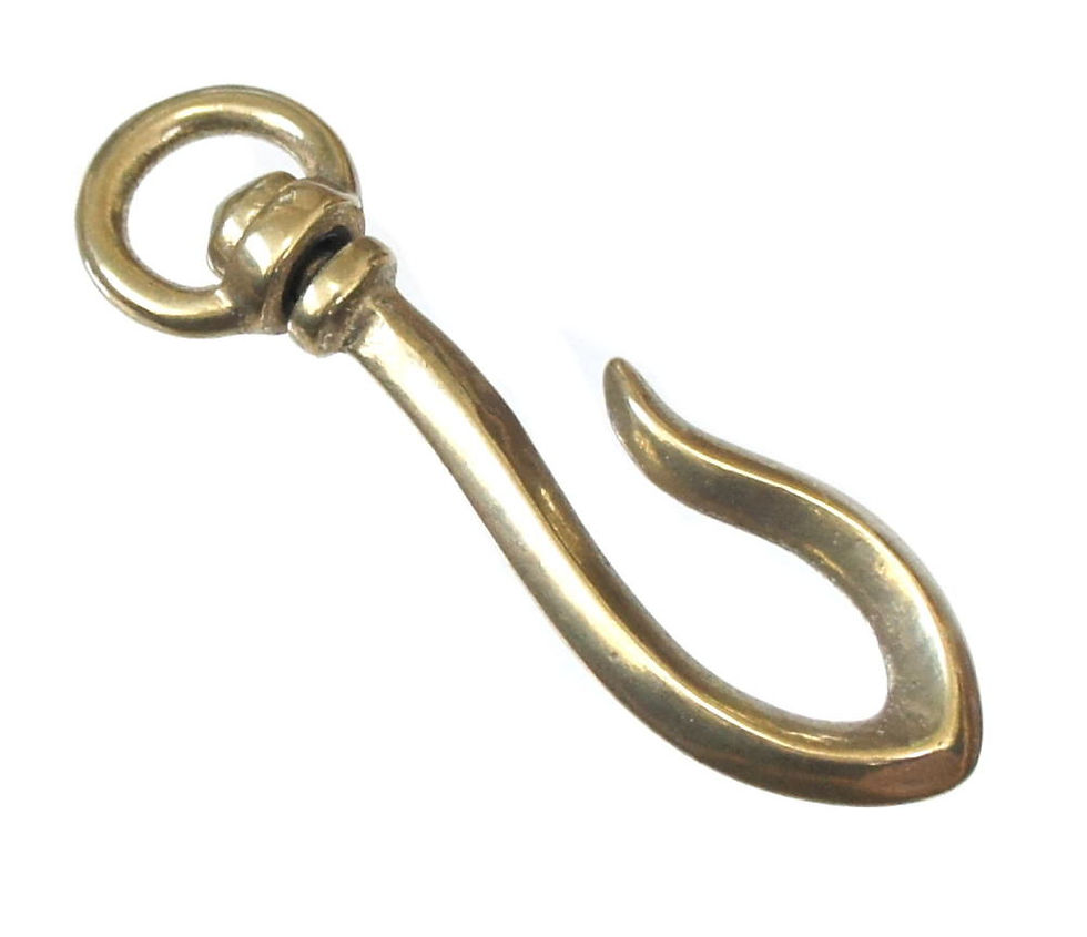 Thumbnail: 10pcs Wholesale / Solid Brass Hook [ Rotary - Large ] Smoky Sumi's Store
