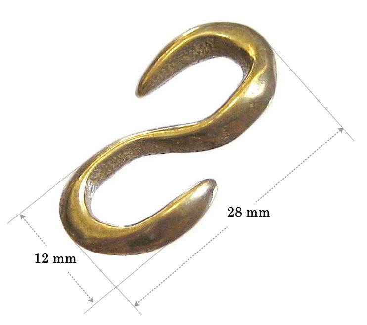 Thumbnail: 10pcs wholesale / S - Shape Open Hook - S Size [ Brass ] / Smoky Sumi's Store