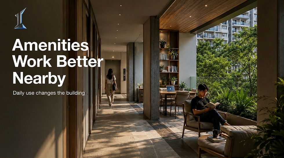 Mid-rise residential tower with dispersed amenity floor distribution across multiple levels in Phnom Penh.