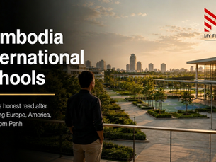 Cambodia international schools modern campus in Phnom Penh used by entrepreneur and diplomat families relocating from abroad.