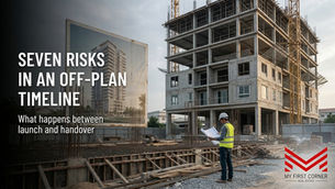Phnom Penh off-plan build in mid-construction, one of seven stages investors evaluate before handover.