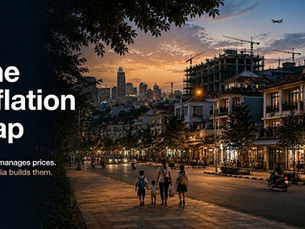 Phnom Penh skyline framing Cambodia real estate 2026 investment outlook against European inflation data.