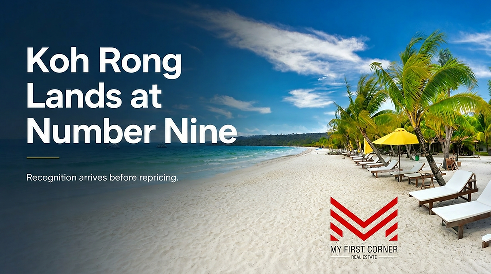 Koh Rong beach in Cambodia, ranked ninth on the 2026 World's 50 Best Beaches list and a coastal investment signal.