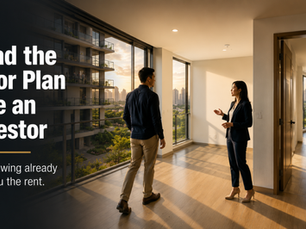 Investor marking usable area and circulation on a condo floor plan to read a floor plan like an investor.