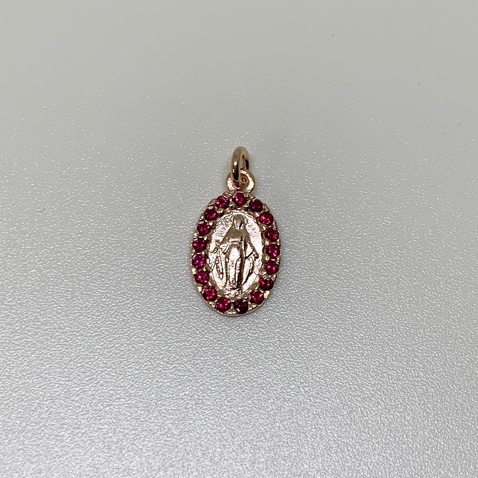 Miniatura: Ciondolo MADONNINA ZIRCONI