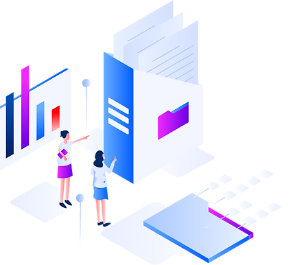 People pointing on files