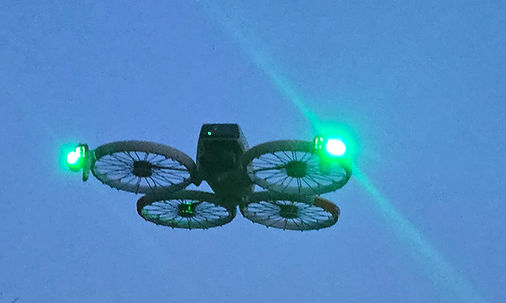 Drone in low flight