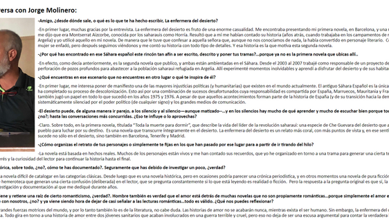 Entrevista en Cazarabet