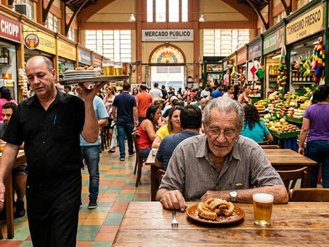 CONTOS DAS RUAS DE PORTO ALEGRE - UM CHOPP NO MERCADO