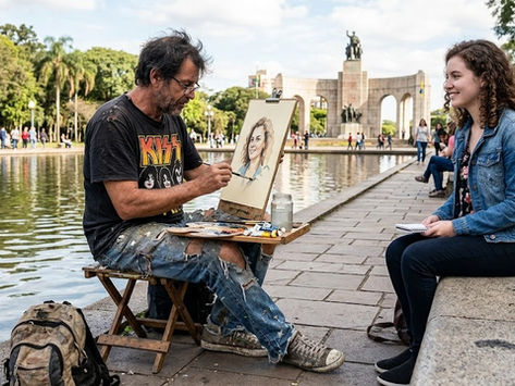 CONTOS DAS RUAS DE PORTO ALEGRE - O PINTOR E O ESPELHO D'ÁGUA
