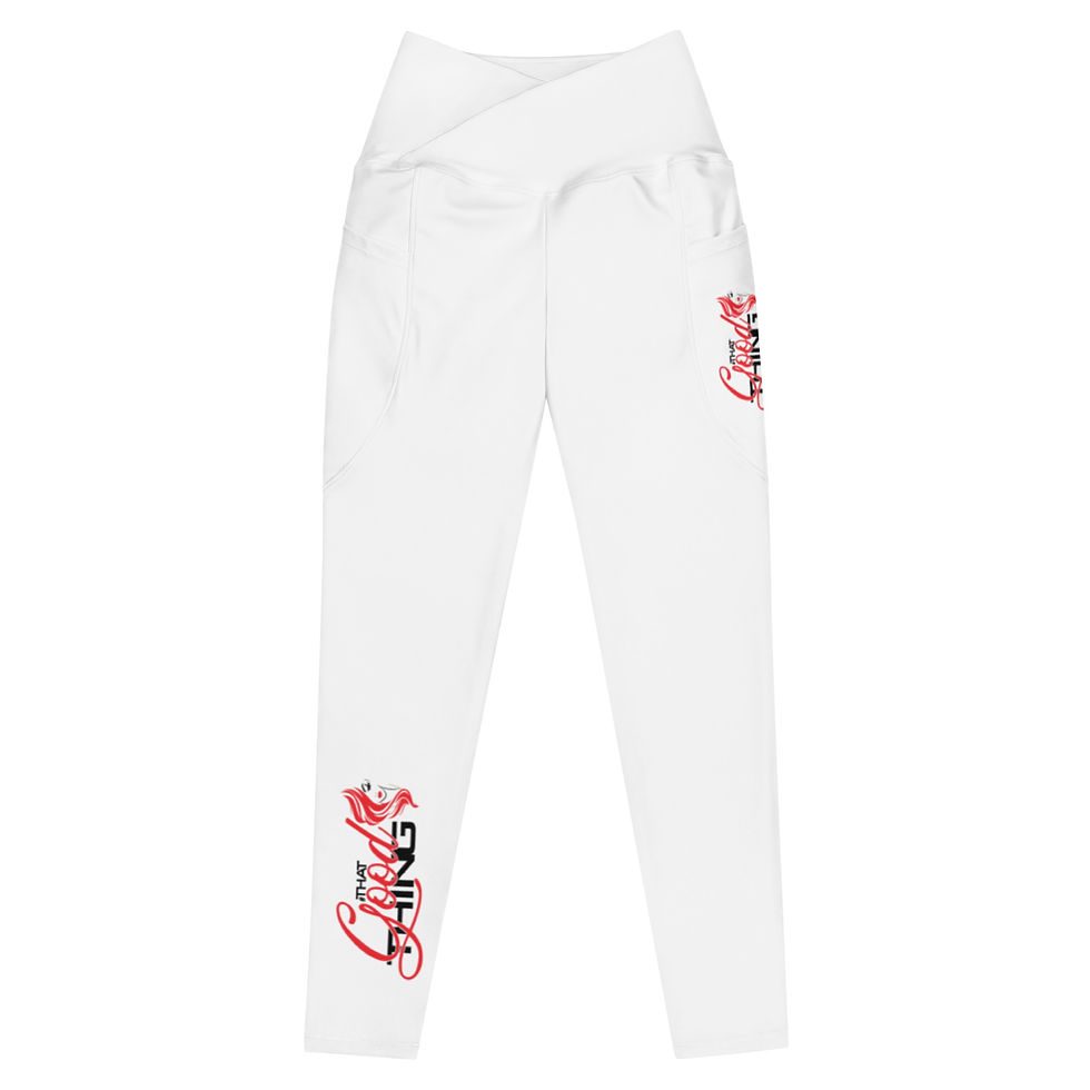 Crossover leggings with pockets