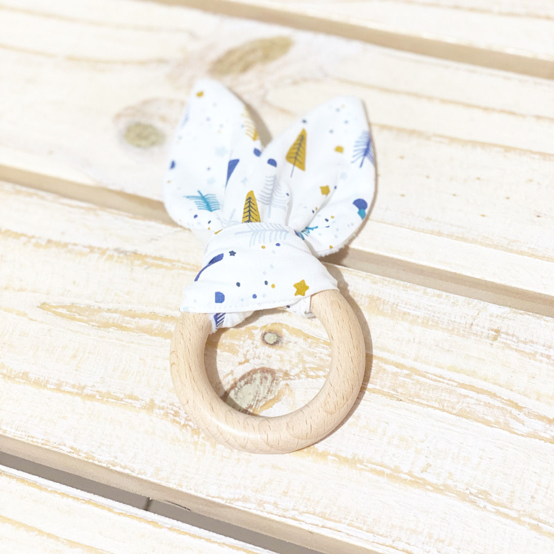 Anneau hochet dentition oreille de lapin