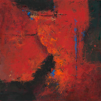 Diane Lewis Red and Blue and Orange oil and wax Size 18 X 18 MF FINAL 1000 pixels .jpg