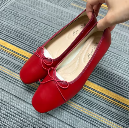 Sapatilhas Femininas de Luxo – Modelo Raso Estilo Bailarina, Flats Slip-On Confortáveis, Design Fash