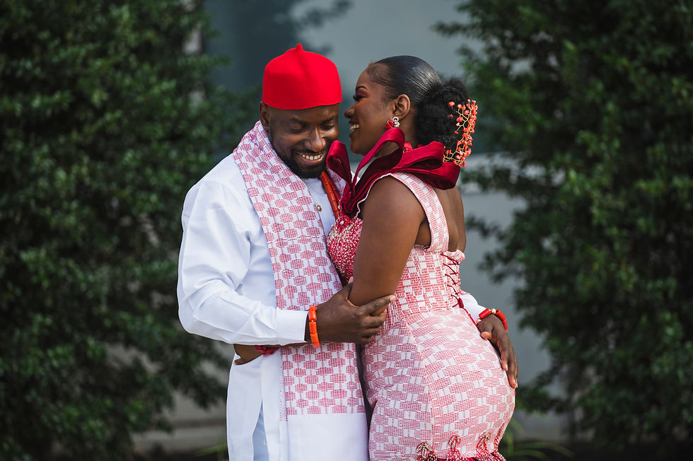 Yoruba and Igbo Nigerian Wedding Couple