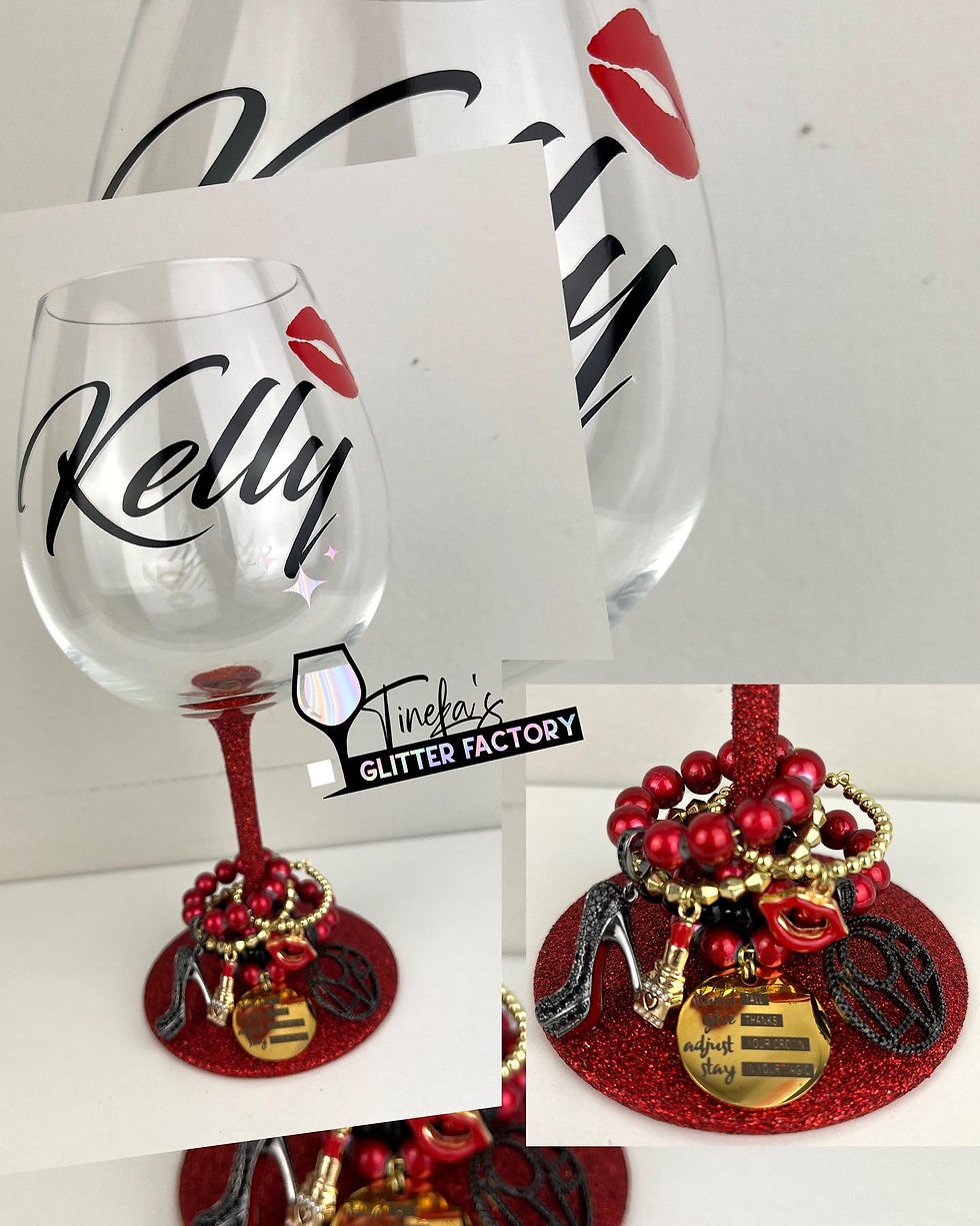 Thumbnail: 2 20oz Wine Charm Glasses for $60