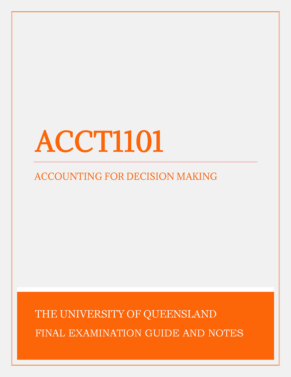 Thumbnail: UQ - Accounting for Decision Making (ACCT1101)