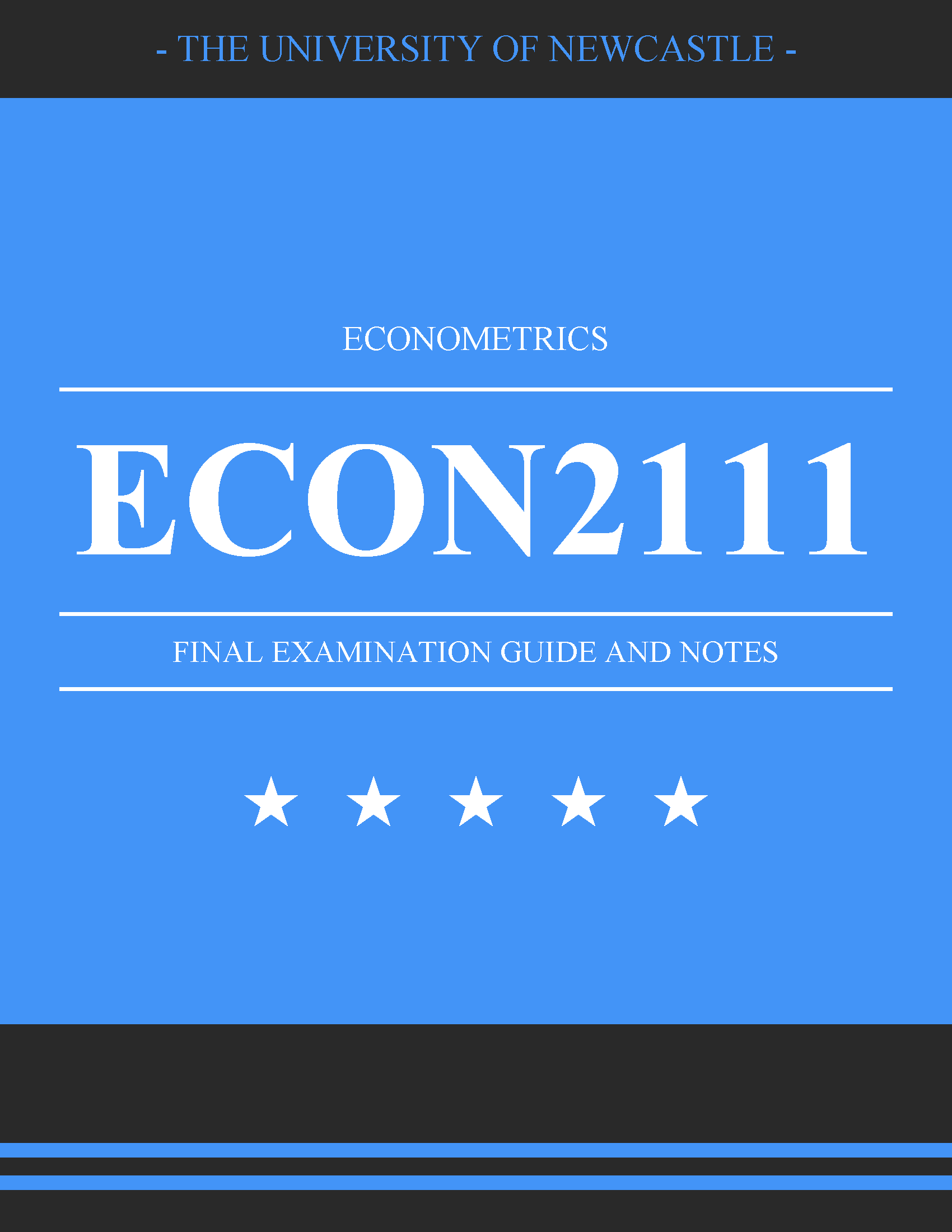 University of Newcastle - ECON2111: Econometrics (Solutions)