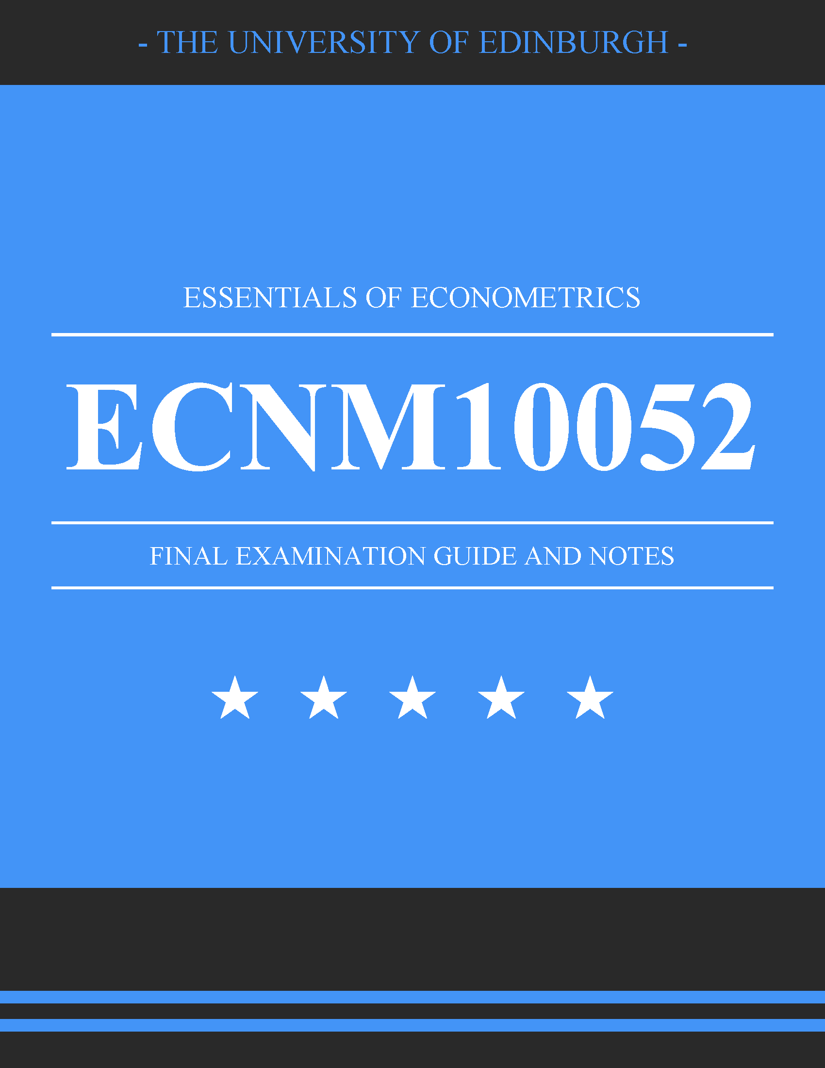 University of Edinburgh - ECNM10052: Essentials of Econometrics