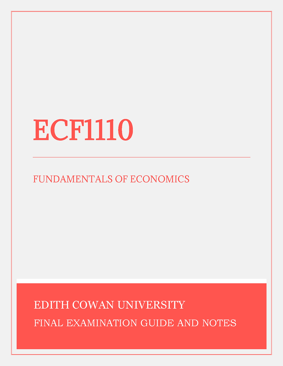 Thumbnail: Edith Cowan University - ECF1110: Fundamentals of Economics