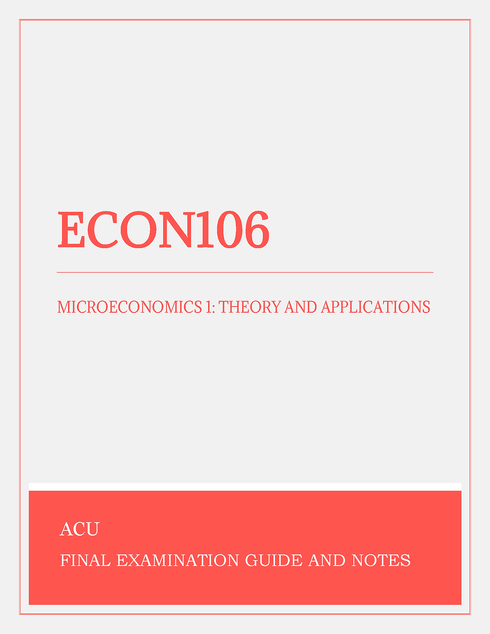 Thumbnail: ACU - Microeconomics 1: Theory and Applications (ECON106)
