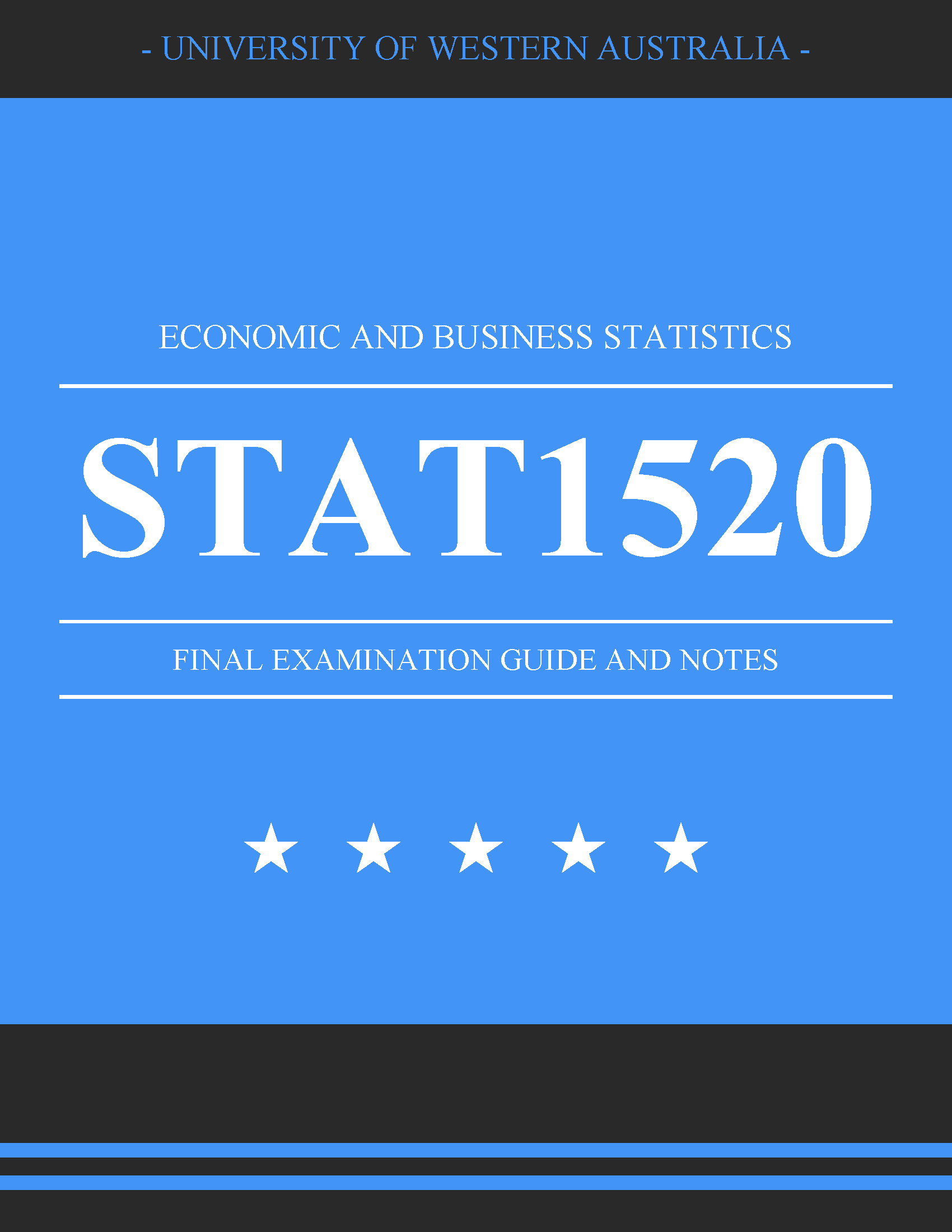 UWA - STAT1520: Economic and Business Statistics - Exam Papers, Past Papers, Revision Notes, Tutors