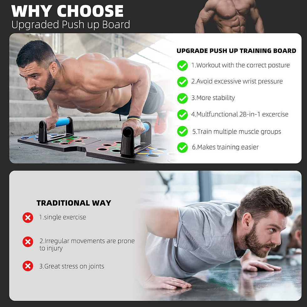 Miniatura: 28 in 1 Push Up Rack Board System Fitness Workout Train Home Gym Exercise Stands