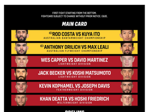 Eternal MMA 85: Perth - Two fighters, Mitsufumi Matsumoto and Kuya Ito, will participate